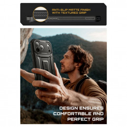 „Supcase UB Pro“ dėklas, skirtas „iPhone 17 Pro Max“ – juodas