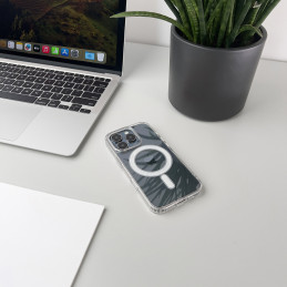 Itin skaidrus, suderinamas su „MagSafe“ dėklas, skirtas „Samsung Galaxy S25 FE“ – permatomas