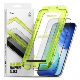 „Ringke Easy Slide“ dviejų grūdintų „iPhone 17 Air“ stiklų pakuotė – juoda