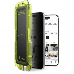 „Ringke Easy Slide“ 2 „iPhone 17 Air“ apsauginių stiklų pakuotė (juodas)