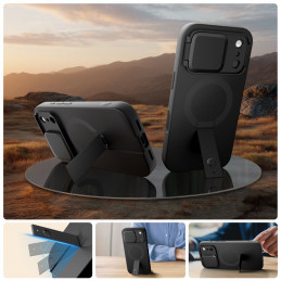 „Tech-Protect Kevlar Aura MagSafe“ dėklas, skirtas „iPhone 17 Pro“ – juodas