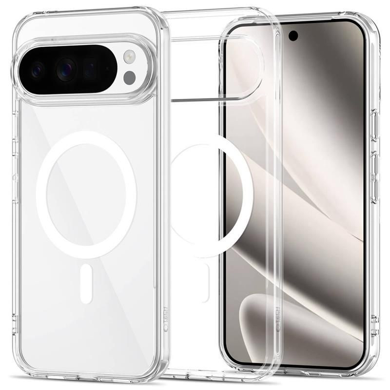 „Tech-Protect FlexAir Hybrid MagSafe“ dėklas, skirtas „Google Pixel 10 Pro XL“ – skaidrus