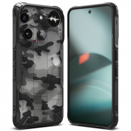 „Ringke Fusion X“ dėklas, skirtas „Nothing Phone 3“ – pilkas ir juodas
