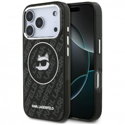 „Karl Lagerfeld IML Choupette Head Logo MagSafe“ dėklas, skirtas „iPhone 17 Pro“ – juodas