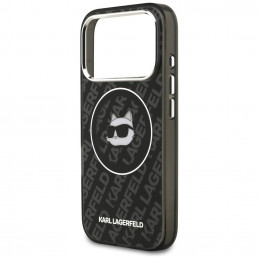 „Karl Lagerfeld IML Choupette Head Logo MagSafe“ dėklas, skirtas „iPhone 17 Pro“ – juodas