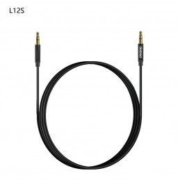 Dudao L12S AUX kabelis su 3,5 mm jungtimi, 1 m, 3 polių, stereo, juodas