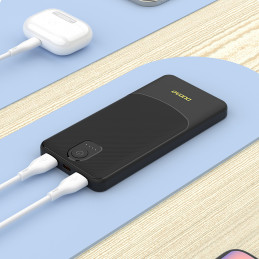 Dudao K10 išorinė baterija 10000mAh 2.4A 2 x USB-A - balta