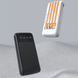 Dudao K6Pro universalus išorinis akumuliatorius 10000mAh su USB laidu, USB C tipo, „Lightning“ juodas (K6Pro-juodas)