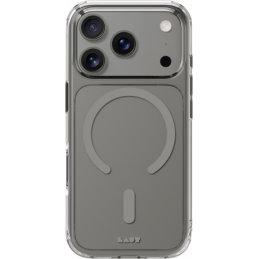 „Laut Crystal Fluro MagSafe“ dėklas, skirtas „iPhone 17 Pro“ – skaidriai pilkas