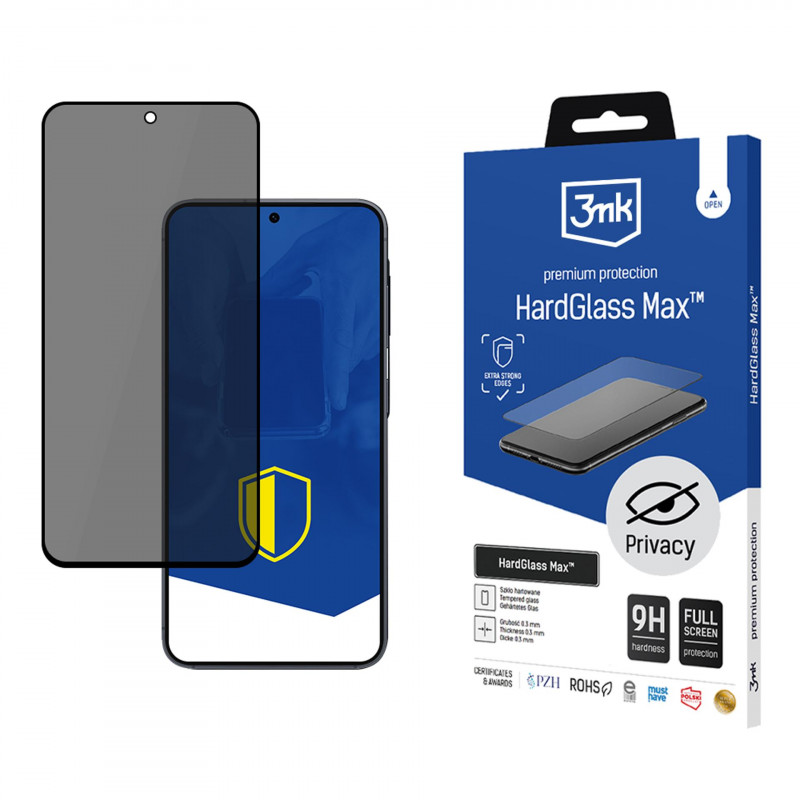3mk Hardglass Max grūdintas stiklas, skirtas „Samsung Galaxy S25 FE“