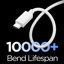 „Spigen EB6010AC“ USB-A / USB-C 60W laidas 100 cm – baltas