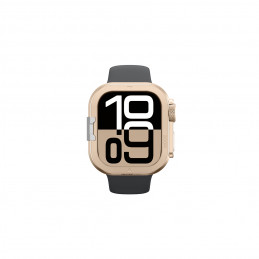 NUOSTABUS „Amazingthing Titan Pro“ metalinis dėklas, skirtas „Apple Watch 11“ (46 mm), aliuminis – auksinis