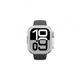 NUOSTABUS „Titan Pro“ metalinis dėklas, skirtas „Apple Watch 11“ (46 mm), aliuminis – sidabrinis