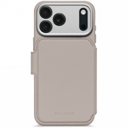 „Decoded“ odinis nuimamas „MagSafe“ dėklas, skirtas „iPhone 17 Pro“ – smėlio spalvos
