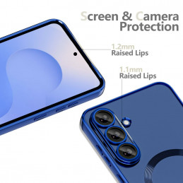 „Tech-Protect MagFlex MagSafe“ dėklas, skirtas „Samsung Galaxy A17 4G/ 5G“ – permatomas mėlynas