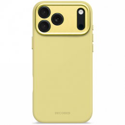 „Decoded“ antimikrobinis silikoninis „MagSafe“ galinis dangtelis, skirtas „iPhone 17 Pro Max“ – geltonas