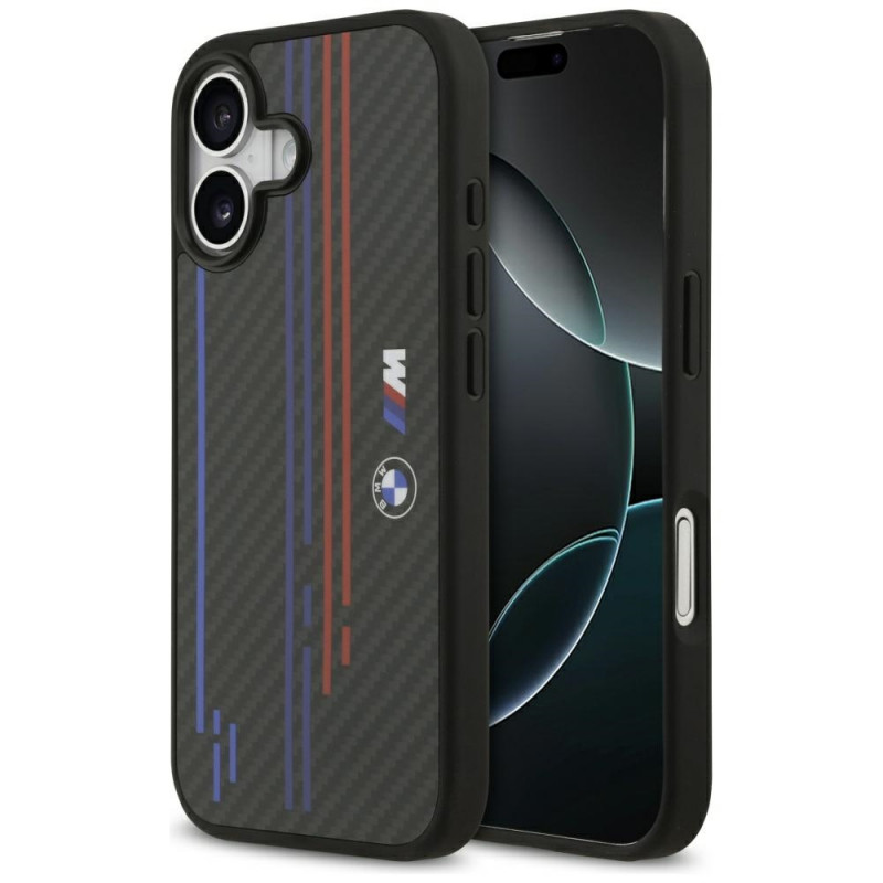BMW M Kevlaro linijų ir logotipo „MagSafe“ dėklas, skirtas iPhone 17 – juodas