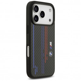 BMW M Kevlar linijų ir logotipo „MagSafe“ dėklas, skirtas „iPhone 17 Pro“ – juodas