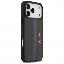 BMW M Kevlar linijų ir logotipo „MagSafe“ dėklas, skirtas „iPhone 17 Pro Max“ – juodas
