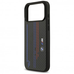 BMW M Kevlar linijų ir logotipo „MagSafe“ dėklas, skirtas „iPhone 17 Pro Max“ – juodas