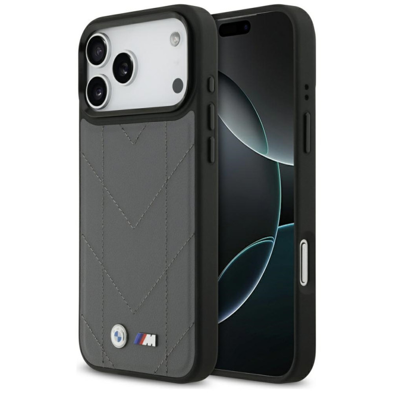 BMW M dygsniuotas logotipo „MagSafe“ dėklas, skirtas „iPhone 17 Pro Max“ – grafito spalvos