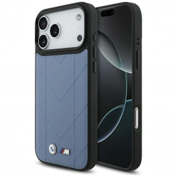 BMW M dygsniuotas logotipo „MagSafe“ dėklas, skirtas „iPhone 17 Pro Max“ – mėlynas