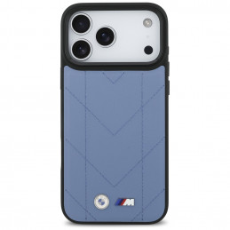 BMW M dygsniuotas logotipo „MagSafe“ dėklas, skirtas „iPhone 17 Pro Max“ – mėlynas