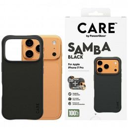 „CARE by PanzerGlass“ madingas „Samba MagSafe“ dėklas, skirtas „iPhone 17 Pro“ – juodas