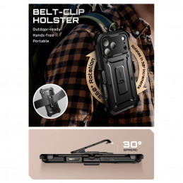 „Supcase UB Pro“ dėklas, skirtas „iPhone 17 Pro“ – juodas
