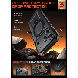 „Supcase UB Grip Mag MagSafe“ dėklas, skirtas „iPhone 17 Pro“ – juodas