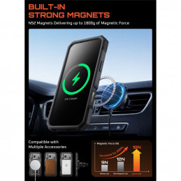 „Supcase UB Grip Pro Mag MagSafe“ dėklas, skirtas „iPhone 17 Pro“ – juodas