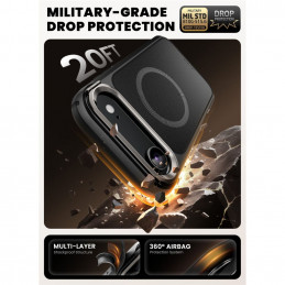 „Supcase IBLSN Ares Flip Mag MagSafe“ dėklas, skirtas „iPhone 17 Air“ – juodas