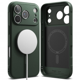 „Ringke Onyx“ magnetinis „MagSafe“ dėklas, skirtas „iPhone 17 Pro“ – žalias