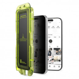 „Ringke Easy Slide“ 2 „iPhone 17 Pro“ apsauginių stiklų pakuotė (juodas)