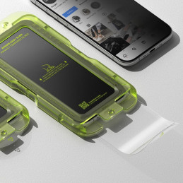 „Ringke Easy Slide“ 2 „iPhone 17 Air“ apsauginių stiklų pakuotė (juodas)