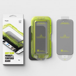 „Ringke Easy Slide“ 2 „iPhone 17 Air“ apsauginių stiklų pakuotė (juodas)
