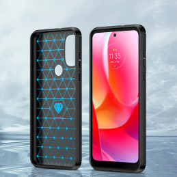 Carbon Case lankstus dangtelis Motorola Moto G Power 2022 juodas