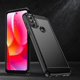 Carbon Case lankstus dangtelis Motorola Moto G Power 2022 juodas