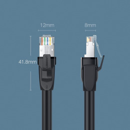 Ugreen kabelis Interneto tinklo kabelis Ethernet pataisos laidas RJ45 Cat 8 T568B 2m juodas (70329)