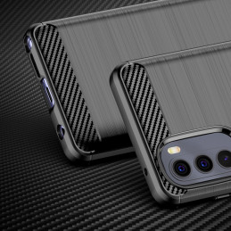 Carbon Case lankstus dangtelis Motorola Moto G Stylus 2022 juodas