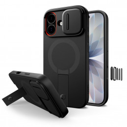 „Tech-Protect Kevlar Aura MagSafe“ dėklas, skirtas „iPhone 17“ – juodas