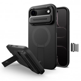 „Tech-Protect Kevlar Aura MagSafe“ dėklas, skirtas „iPhone Air“ – juodas