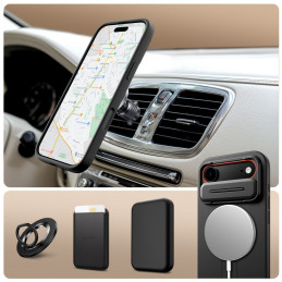 „Tech-Protect Kevlar Aura MagSafe“ dėklas, skirtas „iPhone Air“ – juodas