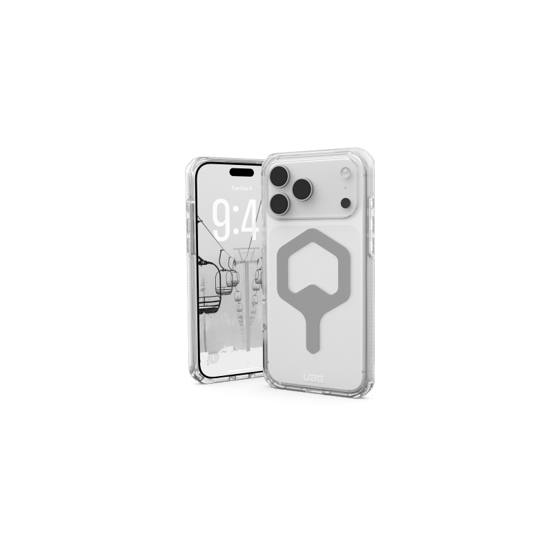 UAG Plyo MagSafe dėklas, skirtas iPhone 17 Pro Max – skaidraus sidabro spalvos