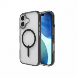 ZAGG Santa Cruz Snap MagSafe dėklas, skirtas iPhone 17 – skaidriai juodas