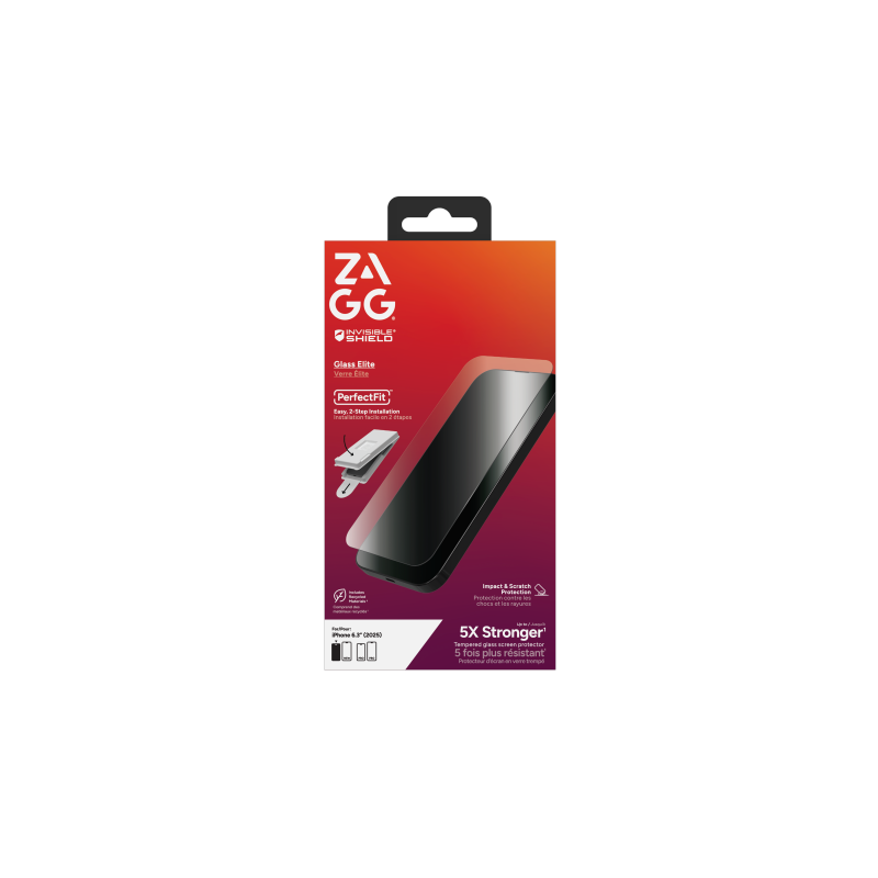ZAGG InvisibleShield Glass Elite grūdintas stiklas iPhone 17