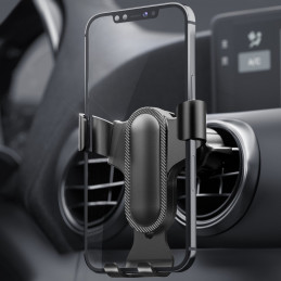 „Dudao Gravity“ automobilio telefono laikiklis, skirtas oro išleidimo angai, juodas (F7s)