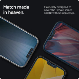 Spigen Glas.tR plonas privatumas grūdintas stiklas, skirtas iPhone 13/ 13 Pro/ 14