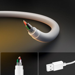 „Spigen EB6010AC“ USB-A / USB-C 60W laidas 100 cm – baltas