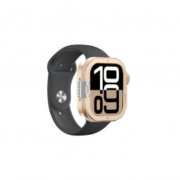 NUOSTABUS „Amazingthing Titan Pro“ metalinis dėklas, skirtas „Apple Watch 11“ (46 mm), aliuminis – auksinis